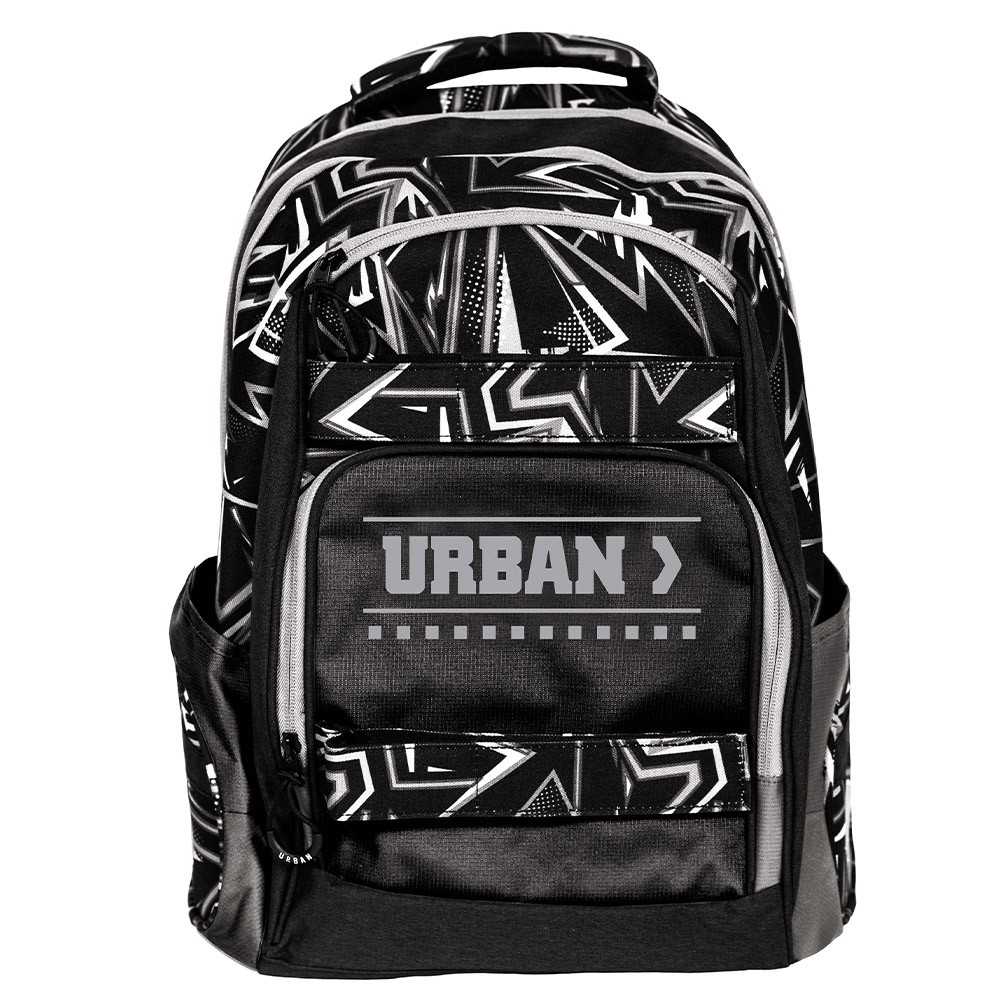 Ghiozdan adolescenti, URBAN Black lines, inaltime 46 cm - imagine 4